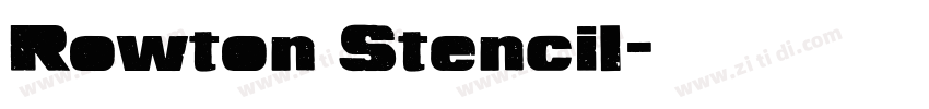 Rowton Stencil字体转换